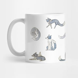 border collie pattern yellow Mug